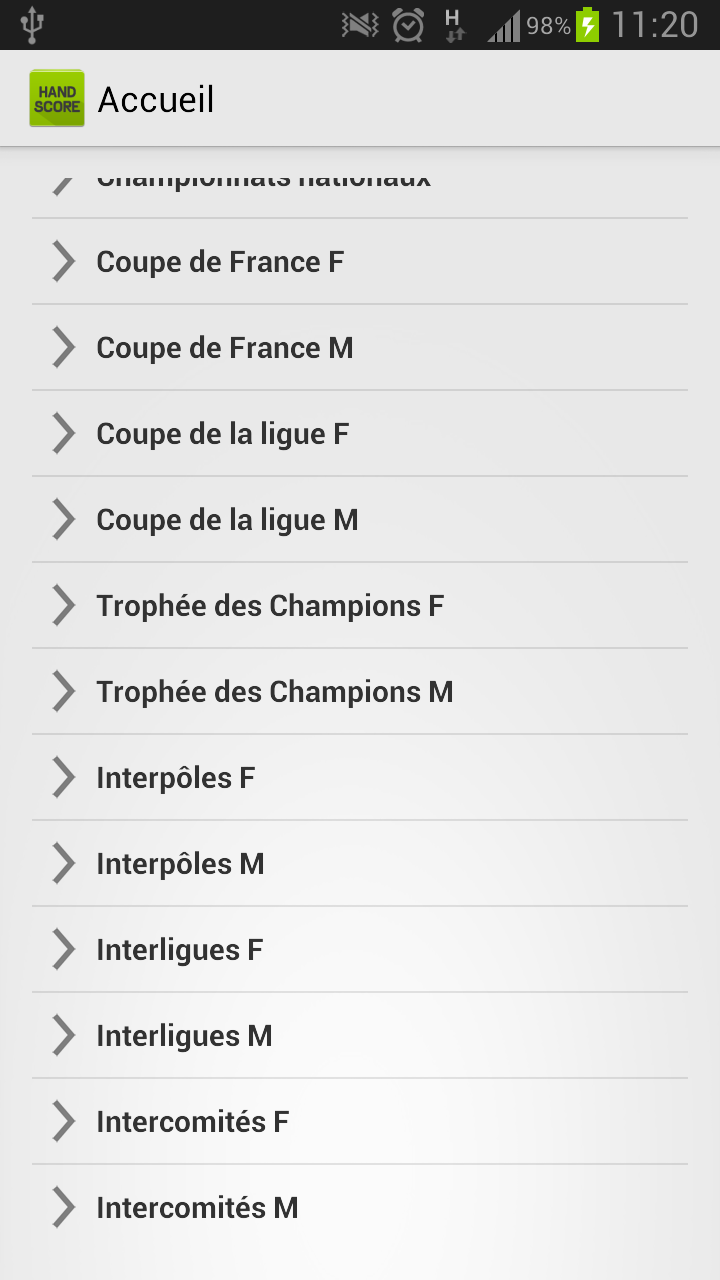 Handball - Hand Score Screen 1