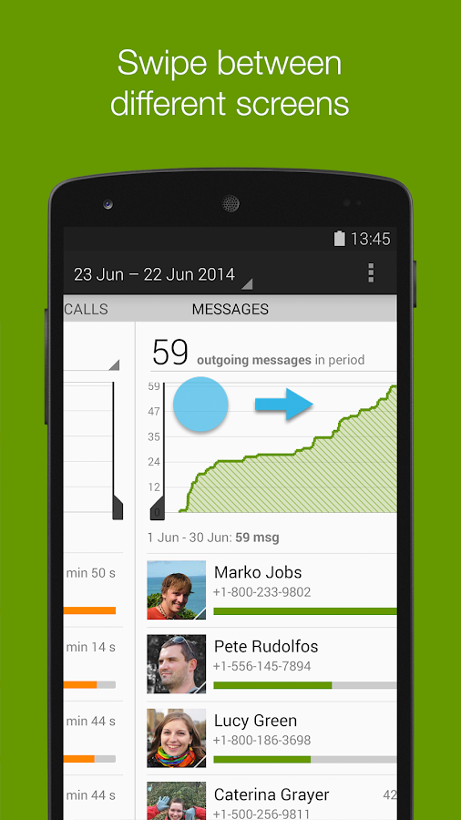 Callistics - Call & Data usage - screenshot