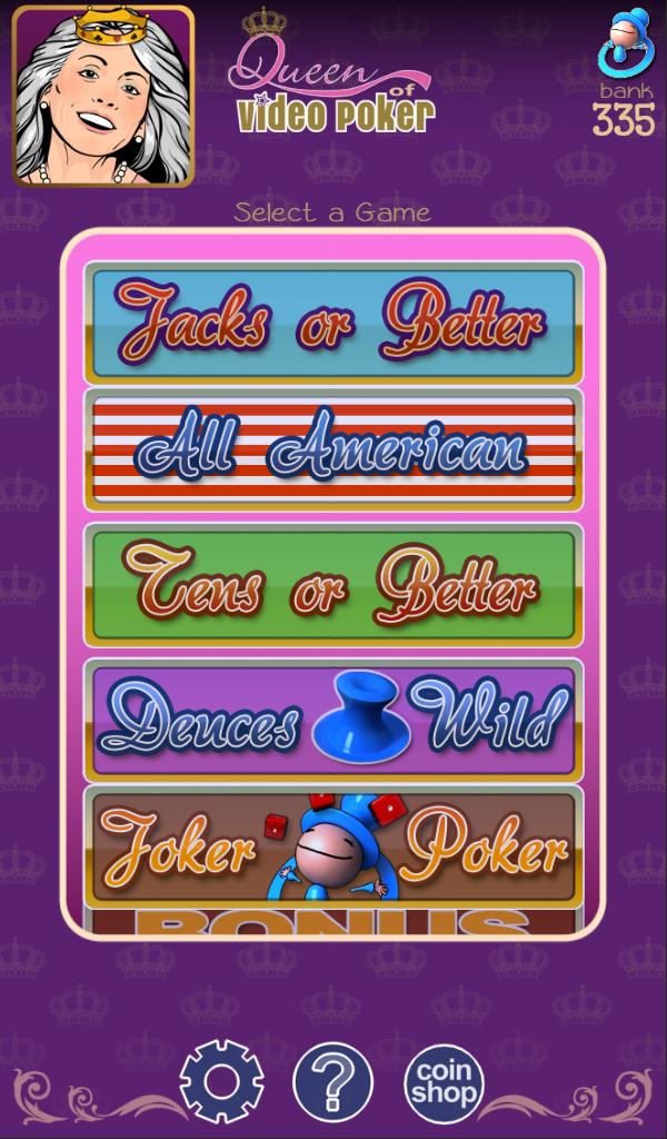 Queen Of Video Poker Plus Screen 1