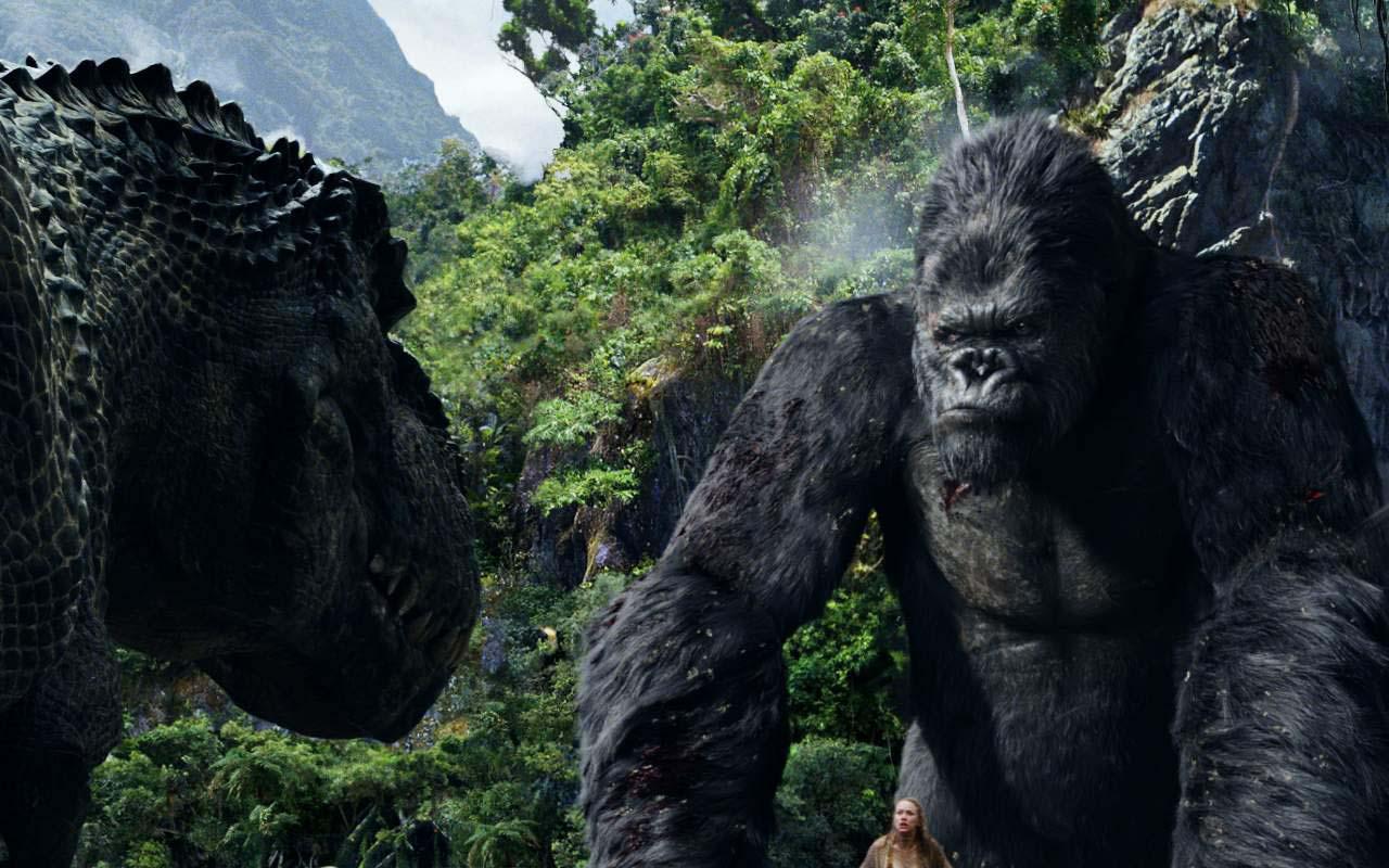 Great wall king kong. Вастатозавр кинг конг 2005. Кинг-конг остров черепа 2005. Кинг конг бой. Кинг конг против тиранозавра.
