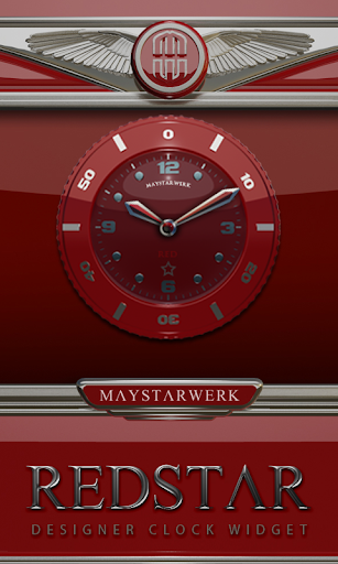 Clock Widget Red Star