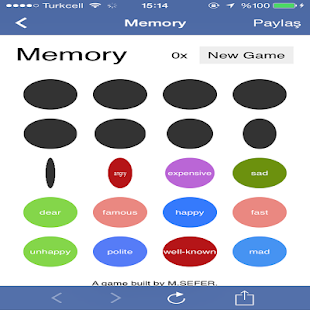 Lastest English words with memory game APK