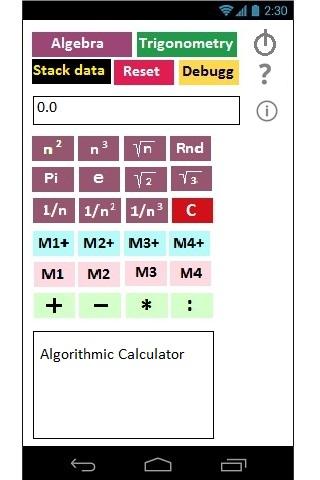 Algorithmic Calculator