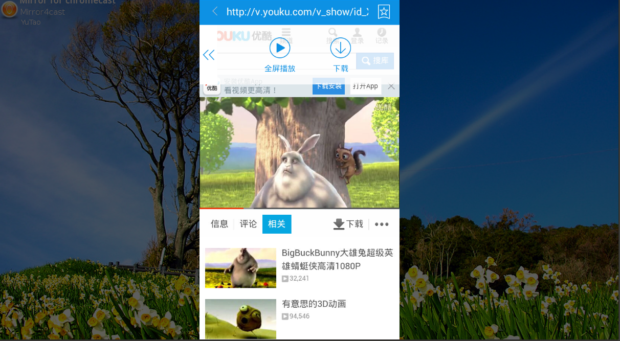 Mirror for chromecast - screenshot