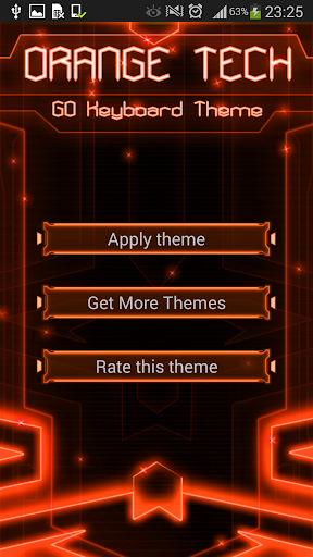 GO Keyboard Orange Tech Theme