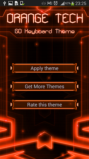【免費個人化App】GO Keyboard Orange Tech Theme-APP點子
