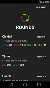 Rounds — score pad