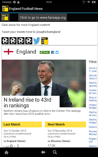 England Football News FansApp