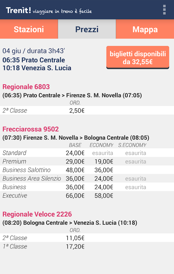 Trenit orari treni in italia app android su google play