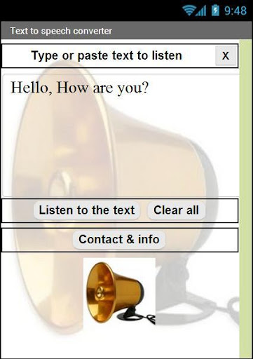 Text to speech converter.