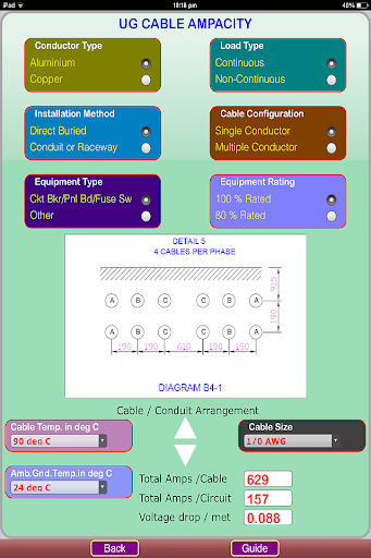 【免費生產應用App】UNDERGROUND CABLE AMPACITY-APP點子