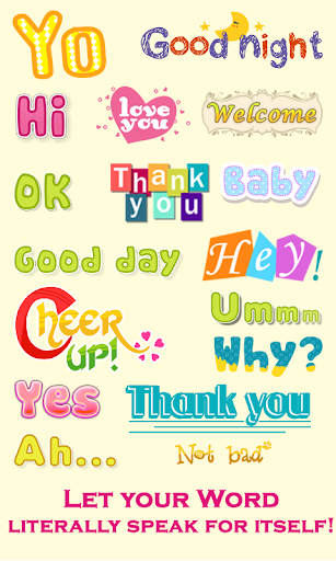 WordArt Chat Sticker FB