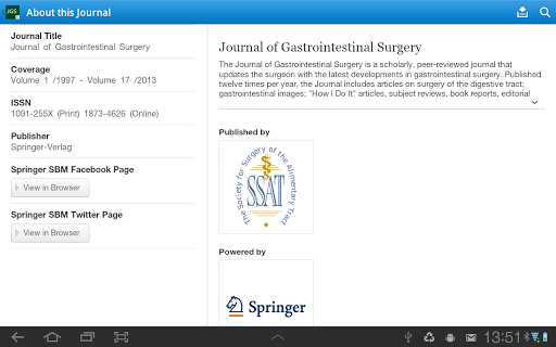 【免費醫療App】J of Gastrointestinal Surgery-APP點子