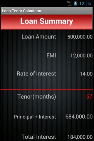 【免費財經App】MyEMI Loan Tenor Calculator-APP點子