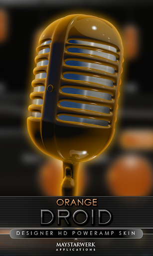 Poweramp skin orange droid