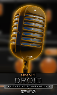 Free Poweramp skin orange droid APK for PC