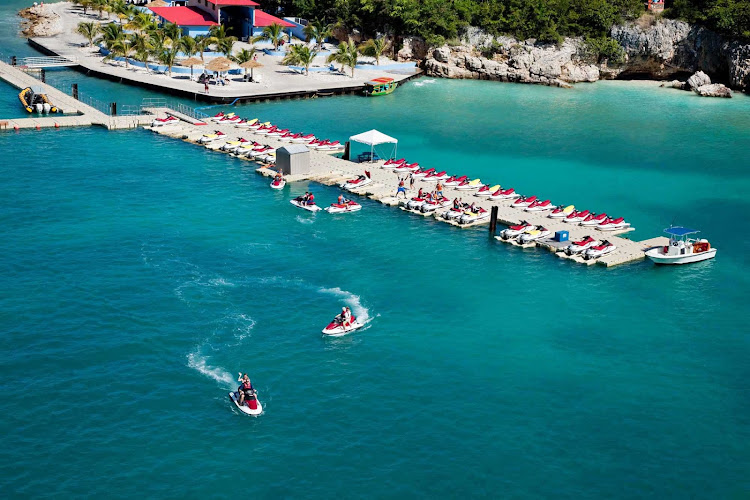 Take a jetski out for a spin when your Royal Caribbean sailing takes you to  Labadee, its 260-acre private beach resort on Haiti's north coast. 