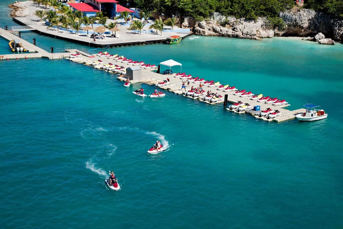 Labadee-water-sports-Royal-Caribbean - Take a jetski out for a spin when your Royal Caribbean sailing takes you to  Labadee, its 260-acre private beach resort on Haiti's north coast. 