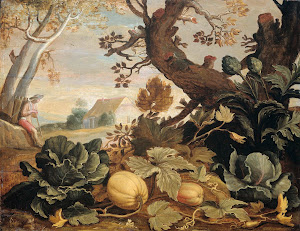 RIJKS: Abraham Bloemaert: Landscape with Fruits and Vegetables in the foreground 1651