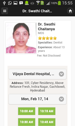 Dr Swathi Chaitanya Appts