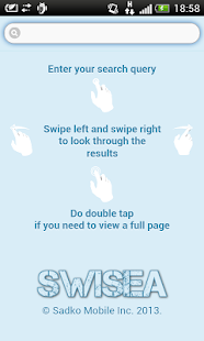 SwiSea Mobile Search App Screenshots 0