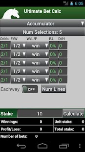 Ultimate Bet Calculator Screen 2