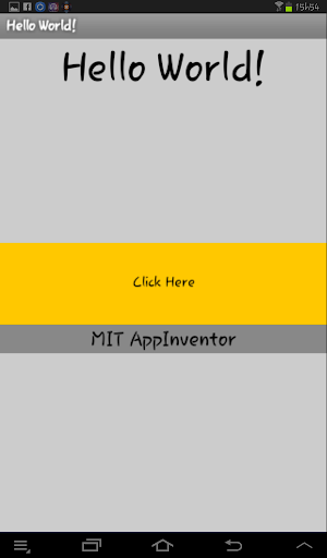 Hello World - with AppInventor