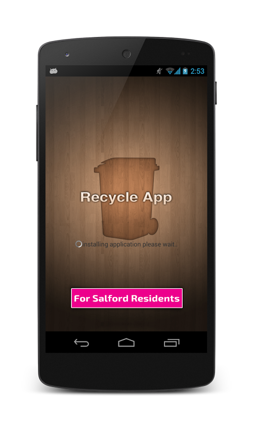 Android application WhatBin Salford Bin Reminder screenshort