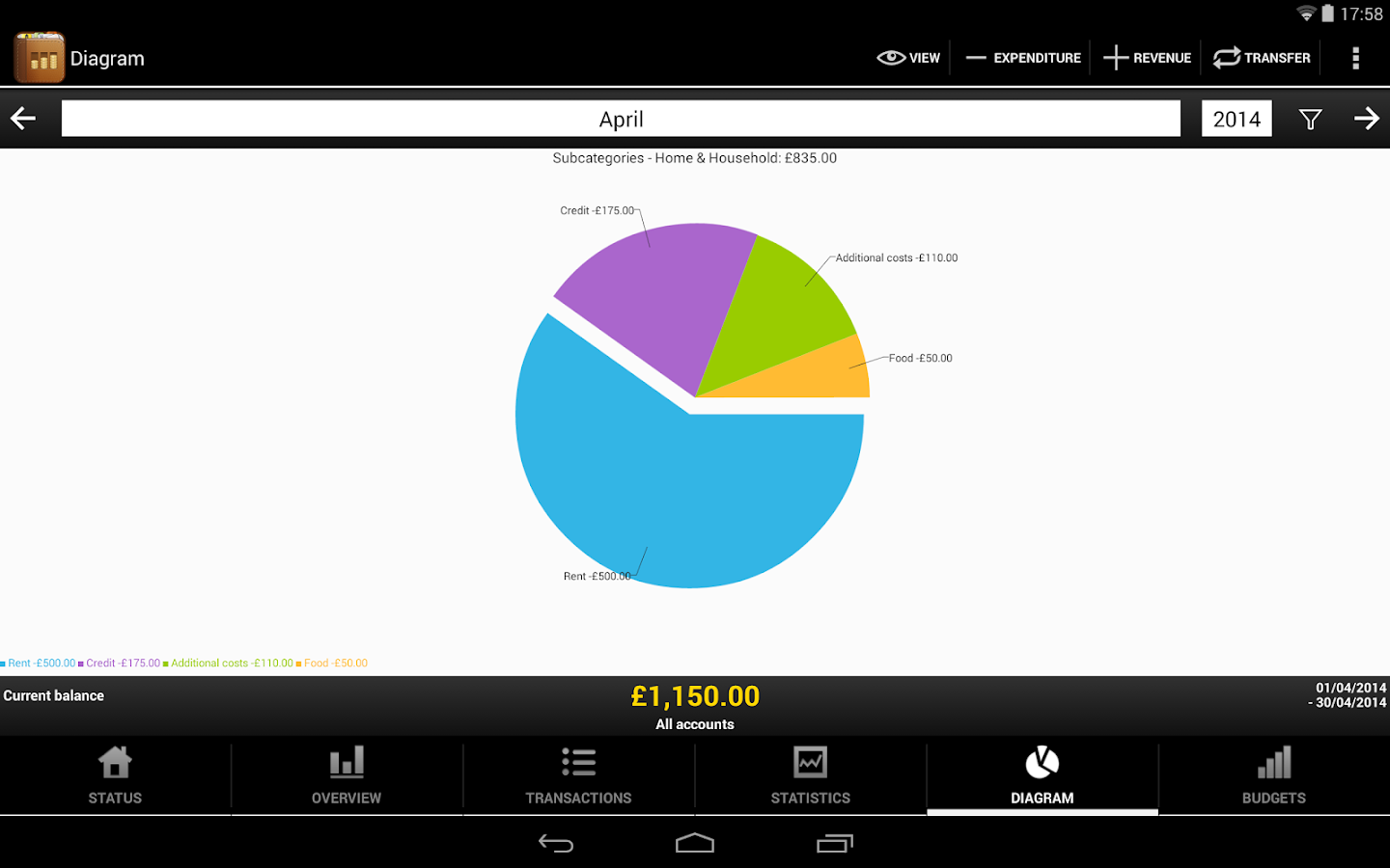 My Budget Book - screenshot