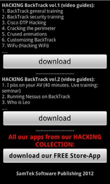 Working with BackTrack