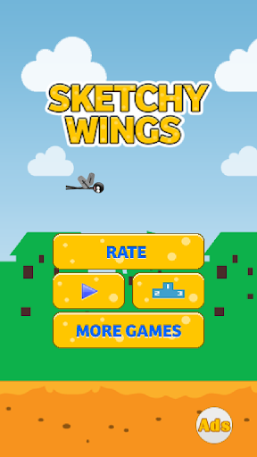 【免費街機App】Sketchy Wings: Flappy Stickman-APP點子