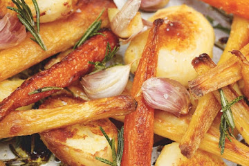 Roast potatoes, parsnips & carrots