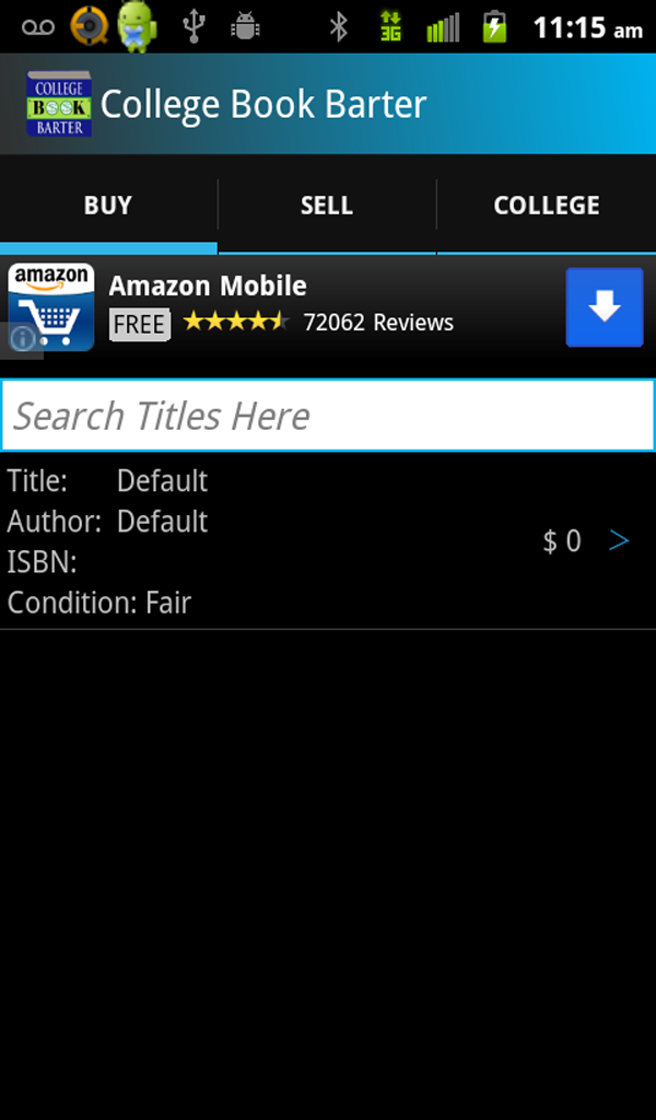 College Book Barter Screen 3