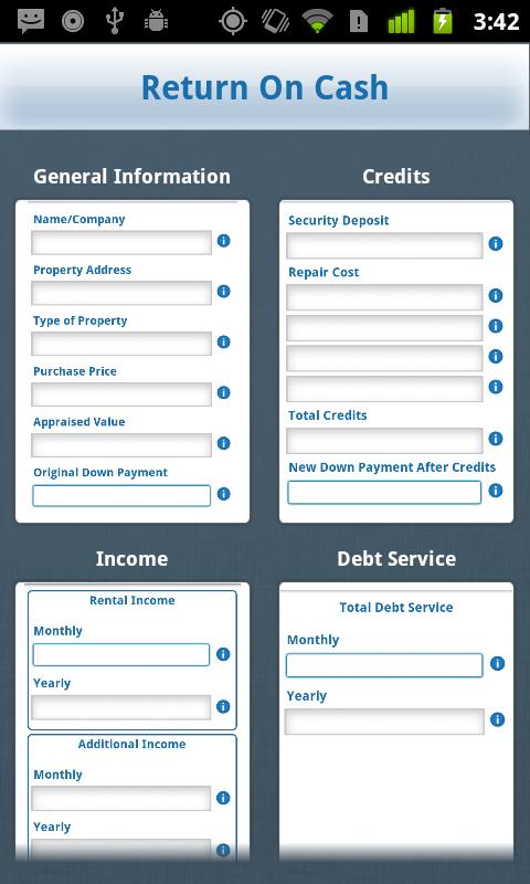 Real Estate Cash Flow Analysis Screen 2