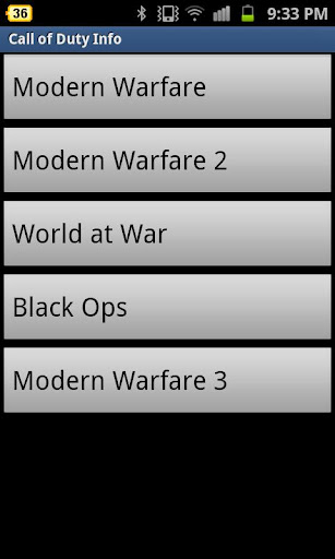 Call of Duty Info Android app Screenshot 2