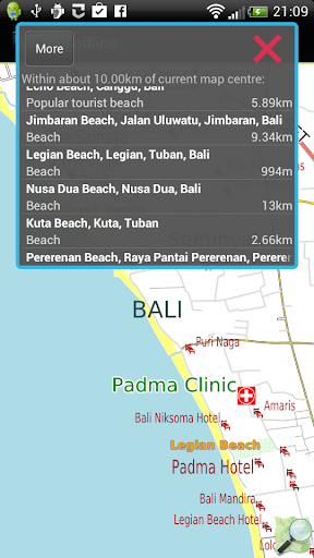 Bali offline map