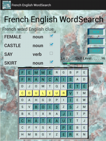 French English WordSearch