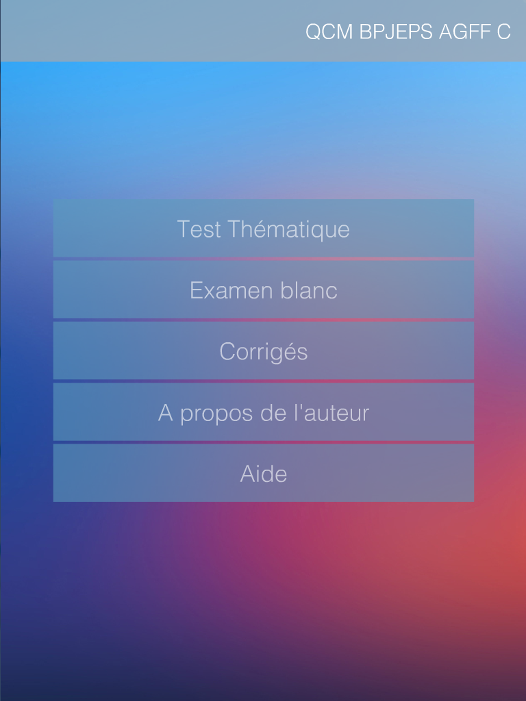 QCM révision BPJEPS AGFF-C Screen 3