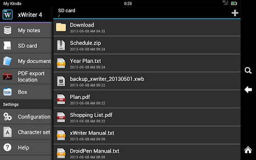 Android application xWriter Pro 4 screenshort
