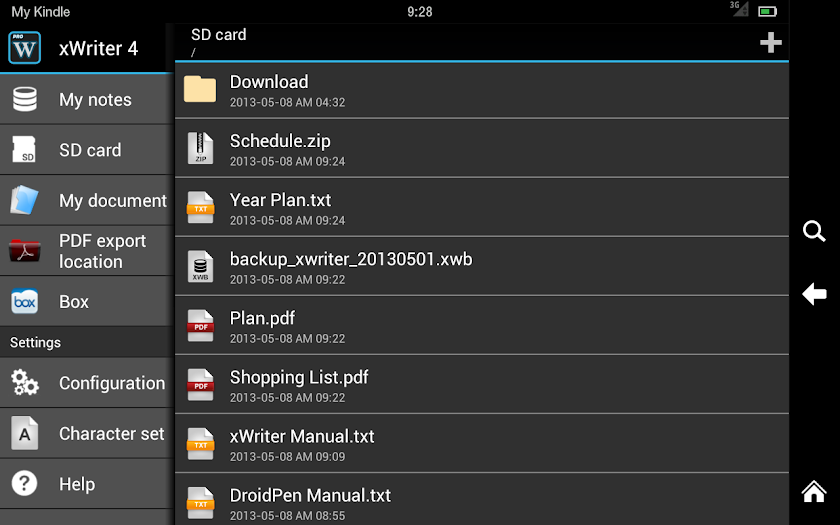 xWriter Pro 4 Screen 1