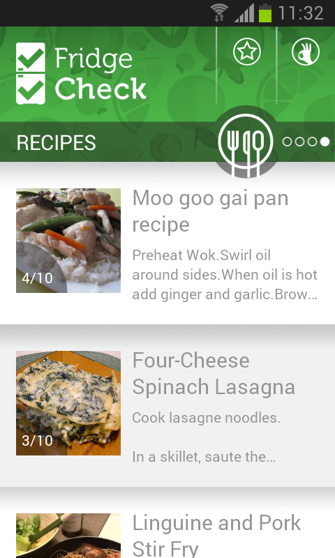    Fridge Check (Cooking recipes)- screenshot  