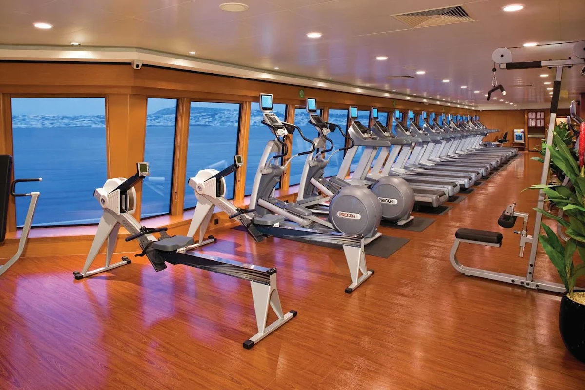 Norwegian-Gem-Fitness-Center - Norwegian Gem guests can keep to their workout schedule at the Body Waves Fitness Center.