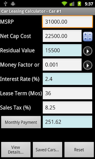 Car Lease Calculator Free