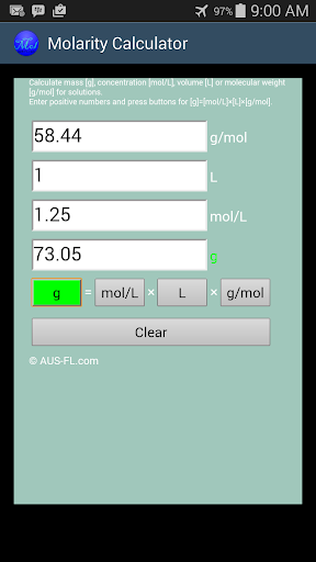 Molarity Calculator