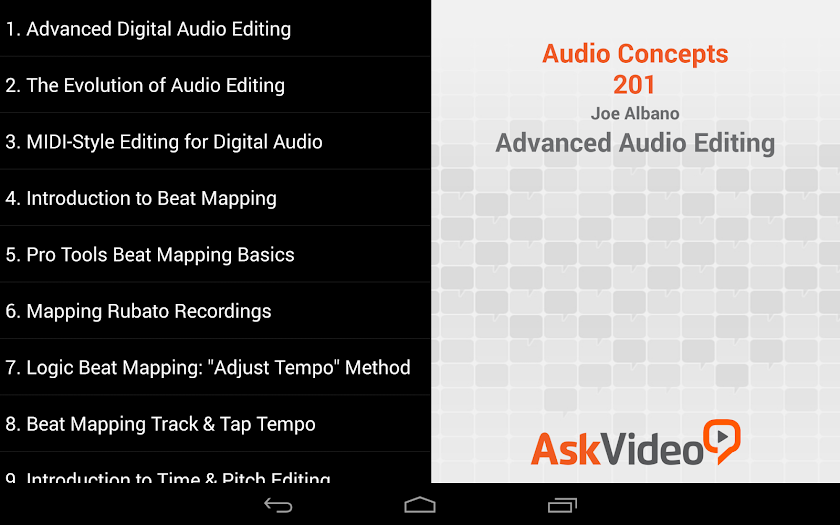 Advanced Audio Editing Screen 3