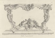 Ontwerp voor een tafel in rococo stijl