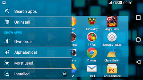 Xperien Theme Neon Blue poster 14