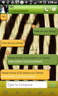 GO SMS - Safari Screenshots 0