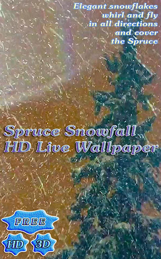 3D Magic Spruce Snowfall Free