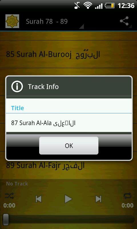 Android application Mishary Rashed Alafasy Quran screenshort